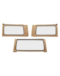 OE JL Replacement Windows - Jeep 2018-23 Wrangler JL (2-Door; Tan Twill; Clear)