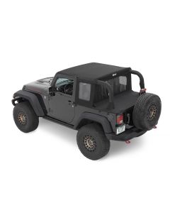 Bestop Halftop Conversion Kit - Jeep '07-18 Wrangler JK 2-Door (Premium Black Twill)