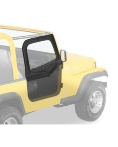 Bestop Upper Fabric Doors - Jeep '88-95 Wrangler YJ (Rounded Upper Corner, Black Crush)