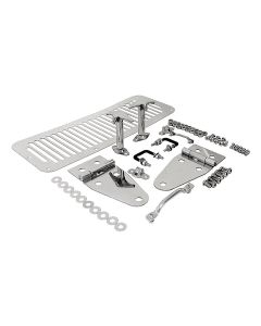 Crown Automotive RT34013 Multi-Piece Hood Set in Stainless Steel for 78-95 Jeep CJ & Wrangler YJ