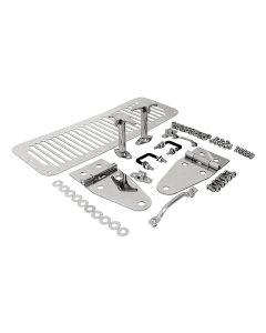 Crown Automotive RT34013 Multi-Piece Hood Set in Stainless Steel for 78-95 Jeep CJ & Wrangler YJ