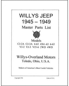 PARTS CATALOG 45-49 ALL MODEL JEEPS
