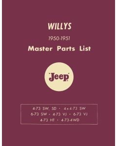 PARTS CATALOG 50-51 ALL MODEL JEEPS