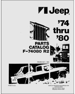 Bishko Automotive Literature  Factory Authorized Parts Catalog for 74-96 Jeep Vehicles