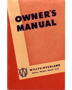 OWNERS MANUAL 1948 WILLYS WAGON