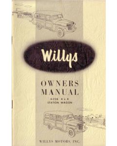 OWNERS MANUAL 1955 PICK UP & WAGONEER