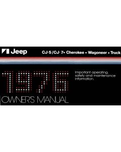 OWNERS MANUAL 1976 JEEP ALL MODELS