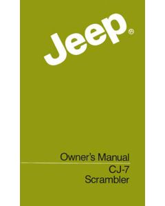 OWNERS MANUAL 1984 CJ7 SCRAMBLER