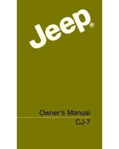 OWNERS MANUAL 1986 CJ WRANGLER