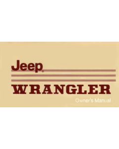 Bishko Automotive Literature  Factory Authorized Owners Manuals for 87-95 Jeep Wrangler YJ 
