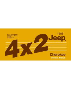 OWNERS MANUAL 1988 CHEROKEE 4X2