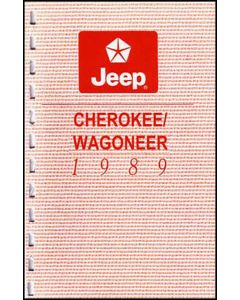 OWNERS MANUAL 1989 CHEROKEE WAGONEER