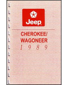 OWNERS MANUAL 1989 CHEROKEE WAGONEER
