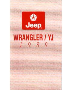 OWNERS MANUAL 1989 WRANGLER