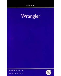 OWNERS MANUAL 1992 WRANGLER