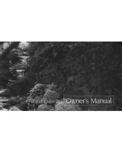 OWNERS MANUAL 1997 CHEROKEE