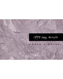 OWNERS MANUAL 1998 WRANGLER