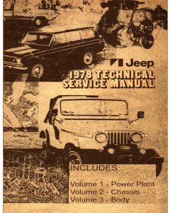 1978 TECH SERVICE MANUAL ALL JEEPS