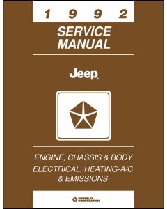 1992 TECH SERVICE MANUAL ALL JEEPS