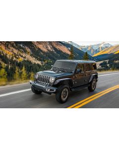 Black Horse Offroad TFFJ-FS Front & Rear Tubular Fender Flares with Front Inner Fender Liners for 18-22 Jeep Wrangler JL
