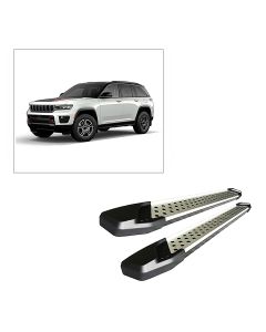 Black Horse Off Road VO-JPGC79 Vortex Running Boards in Aluminum for 21-23 Jeep Grand Cherokee L