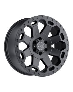 BLK RHNO WARLORD GUN 17X8 5X4.5 5.9BS