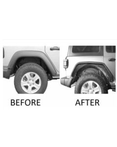 Black Horse Off Road  Tubular Fender Flares for 18-24 Jeep Wrangler JL & Gladiator JT