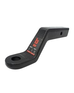 2"x4" Drop, 1 1/4" Ball, Black Powdercoat