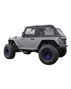 Crown Automotive BRT20035T Bowless Soft Top in Black Diamond  for 07-18 Jeep Wrangler JK 2 Door 