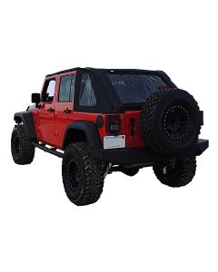 Crown Automotive BRT20135T Bowless Soft Top in Black Diamond  for 07-18 Jeep Wrangler JK 4 Door
