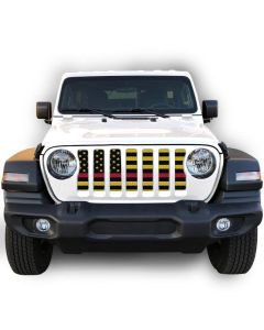 UTS JL BLK/YELLOW RED LINE GRILLE INSRT WITH TRAIL CAMERA