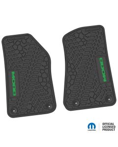 18-24 Jeep JL 2 Dr Front -Tire Tread/Scorched Earth Scene w/ MOAB Insert - Black w/ Green Insert