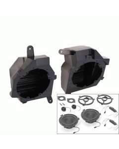 Metra  Front Speaker Pods with Alpine SPV-65X-WRA Component 2 Way Speakers for 18-22 Jeep Wrangler JL & Gladiator JT