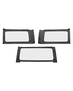 OE JL Replacement Windows - Jeep 2018-23 Wrangler JL (2-Door; Black Vinyl; Clear)