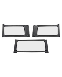 OE JL Replacement Windows - Jeep 2018-23 Wrangler JL (2-Door; Black Vinyl; Clear)