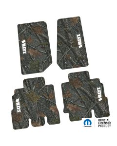 14-18 Jeep JKU 4 Dr Front and Rear -Tire Tread/Scorched Earth Scene w/ Willys Insert - Rugged Woods w/ White insert