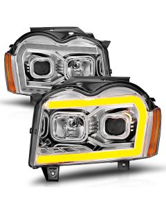 Anzo USA  Projector Switchback Plank Style Headlights  for 05-07 Grand Cherokee WK