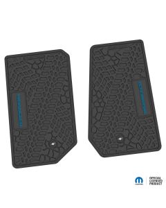 07-13 Jeep JK 2 Dr Front -Tire Tread/Scorched Earth Scene w/ Wrangler Insert - Black w/ Dark Blue Insert