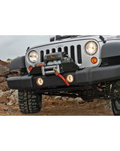Rough Country  Winch Mounting Plate for 07-18 Jeep Wrangler JK with Factory Plastic Front Bumper