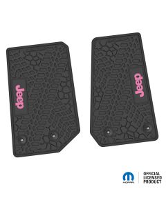 14-18 Jeep JK 2 Dr Front -Tire Tread/Scorched Earth Scene w/ JEEP Insert - Black w/ Pink Insert