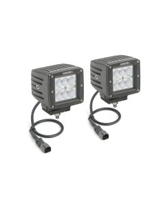 Carnivore  3" Cube LED with Wiring Harness & Windshield Mounting Brackets for 07-18 Jeep Wrangler JK