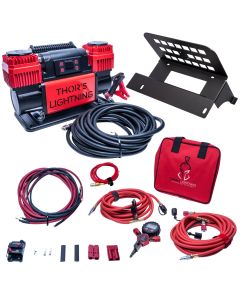 12V True Dual TotalControl Air Compressor Ultimate Bundle for Jeep JKU - Red - ULT001RDTCK