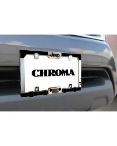 Chroma Graphics 42517 Jeep Grille & Bumper License Plate Frame in Chrome Finish 