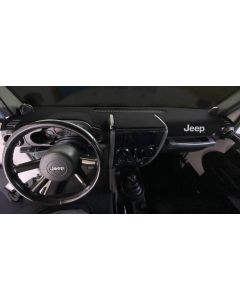 Covercraft Limited Edition Custom Dash Cover with Jeep Logo - Black 2018-23 Jeep Wrangler JL/JLU and Jeep Gladiator JT