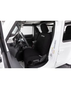 Covercraft SSJ2468FJ11WFBK "Jeep" Logo Endura SeatSaver Front Seat Covers for 13-18 Jeep Wrangler JK