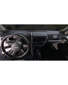 Covercraft Limited Edition Custom Dash Cover with Jeep Grill Logo - Smoke 2015-2018 Jeep Wrangler JK/JKU w/ Light Sensor