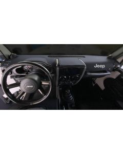 Covercraft Limited Edition Custom Dash Cover with Jeep Logo - Smoke 2011-2014  Jeep Wrangler JK/JKU w/o Light Sensor