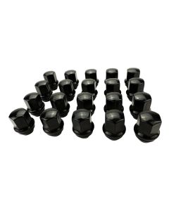 Black Lug Nut Kit for 2011+ Jeep JL, JT, WK, & WL Models; M14 x 1.5 Threads