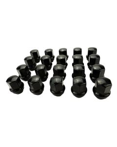 Black Lug Nut Kit for 2011+ Jeep JL, JT, WK, & WL Models; M14 x 1.5 Threads