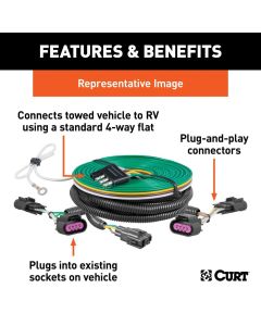 CURT  Motorhome RV to Jeep Wiring Harness 